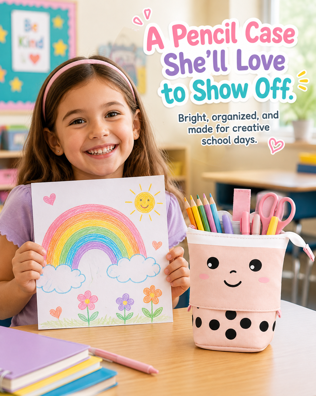 A pencil case she will love to show off