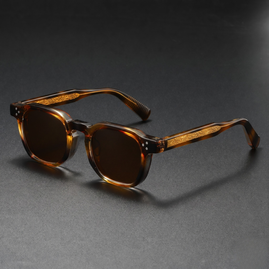 Valen Retro Shades New Leopard - Hero 3Quarter