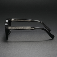 Valen Retro Shades Black - Side Profile