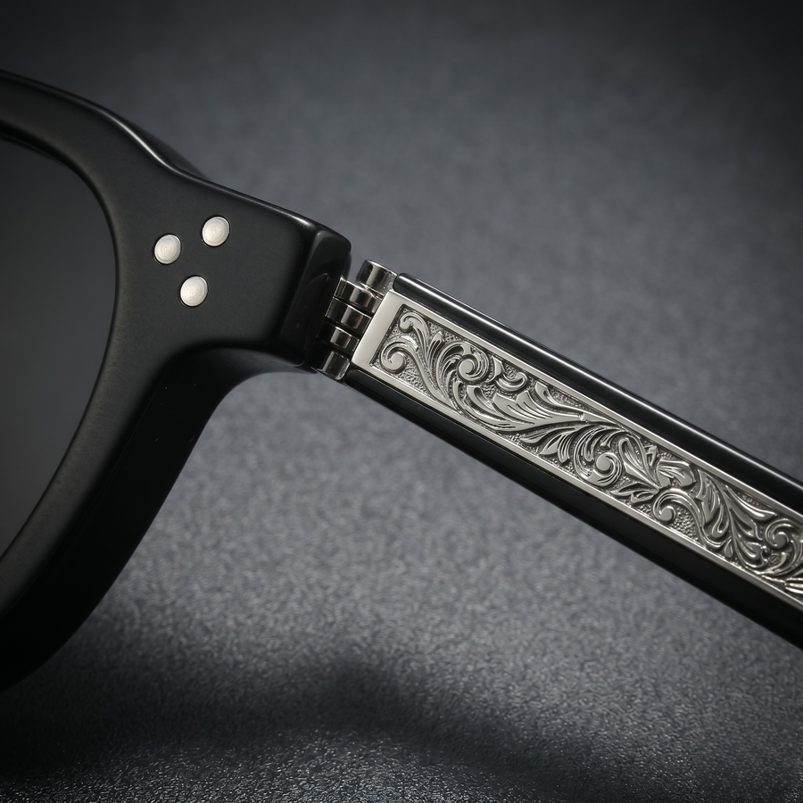 Valen Retro Shades Black - Macro Hinge