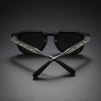 Valen Retro Shades Black - High Angle Hero