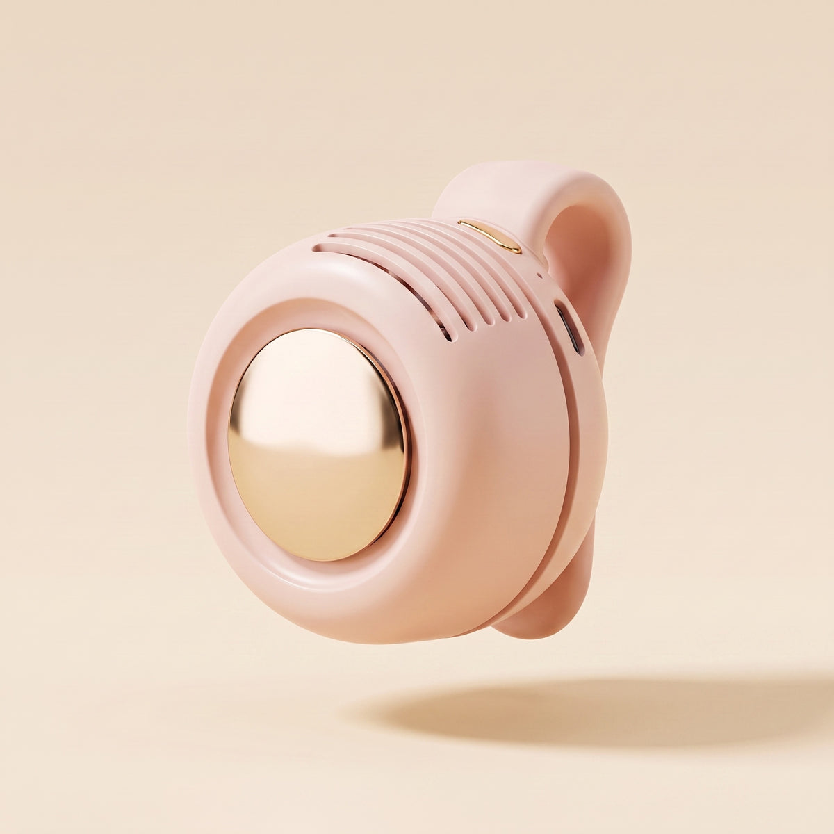 ChillClip Wearable Fan in Soft Pink — studio