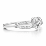 Infinity Heart Ring — dainty ring, view 2
