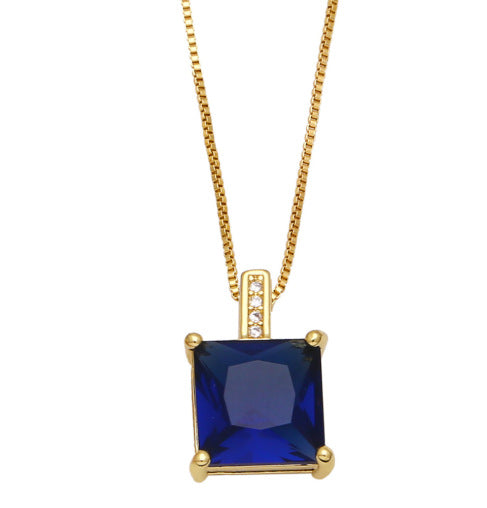 Solara Gem Necklace — dainty necklace, view 3