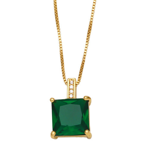 Solara Gem Necklace — dainty necklace, view 5
