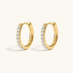 Eterna Hoops — gold hoop earrings, view 3