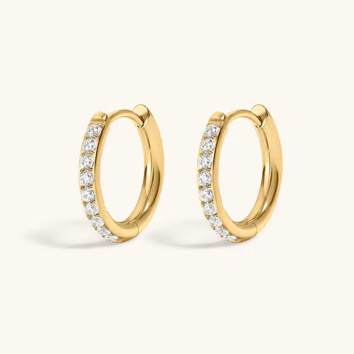 Eterna Hoops — gold hoop earrings, view 3