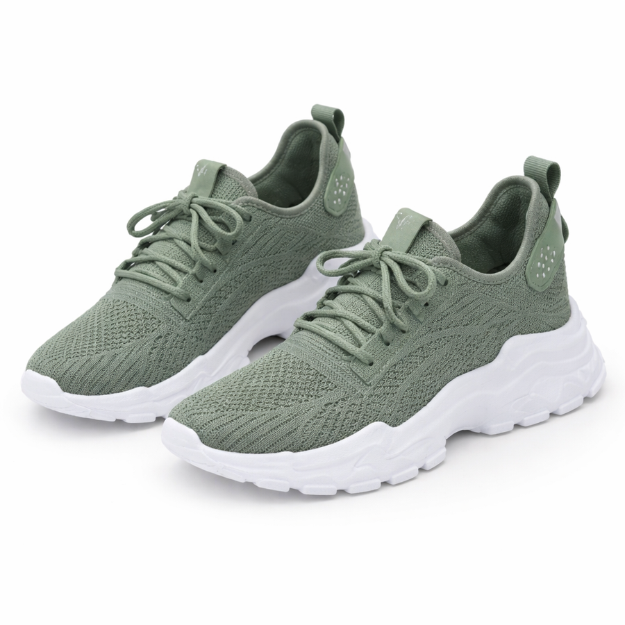 Dark Green | CloudStep Shoes — cushioned knit slip-on shoes in dark green