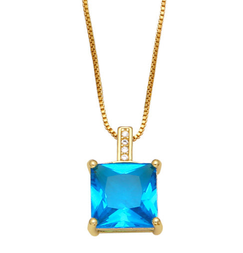 Solara Gem Necklace — dainty necklace, view 7