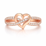 Infinity Heart Ring — dainty ring, view 8