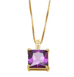 Solara Gem Necklace — dainty necklace, view 6