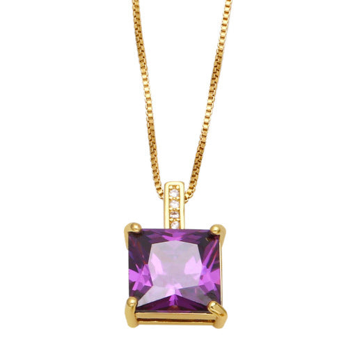 Solara Gem Necklace — dainty necklace, view 6