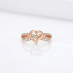 Infinity Heart Ring — dainty ring, view 9