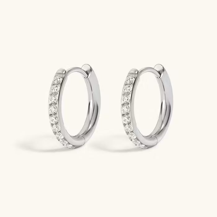 Eterna Hoops — gold hoop earrings, view 4