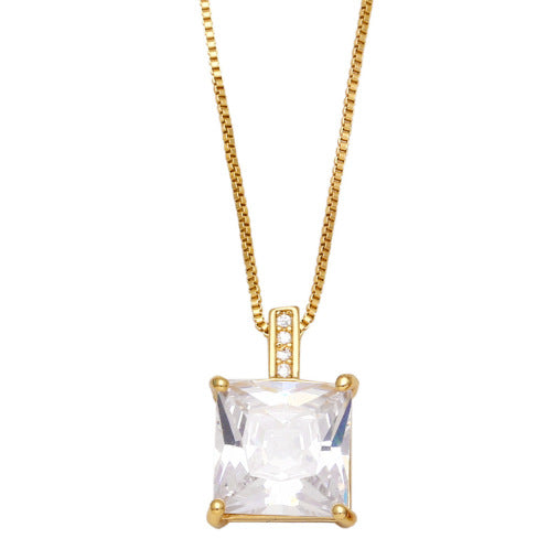 Solara Gem Necklace — dainty necklace, view 8
