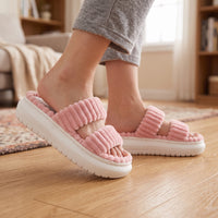 Pink | stepping on wood floor