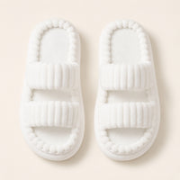 White | Cozy Cloud Slippers studio