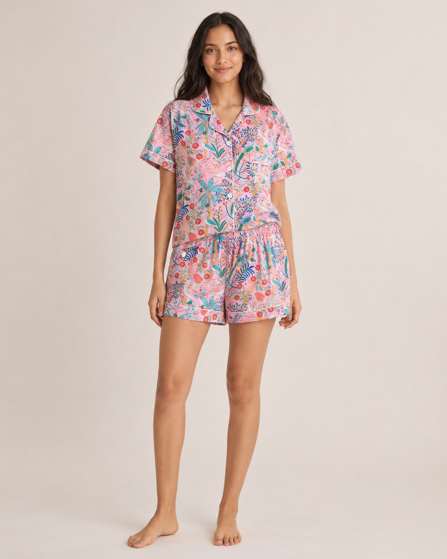 Tropicana Pop Pajama Set - Blush Pop