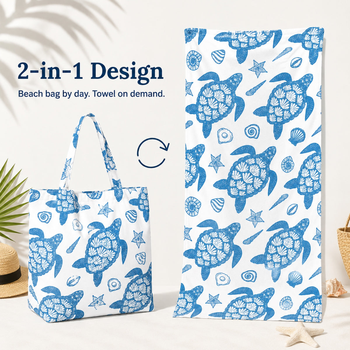 COASTAL | 2-in-1 design bag converts to towel