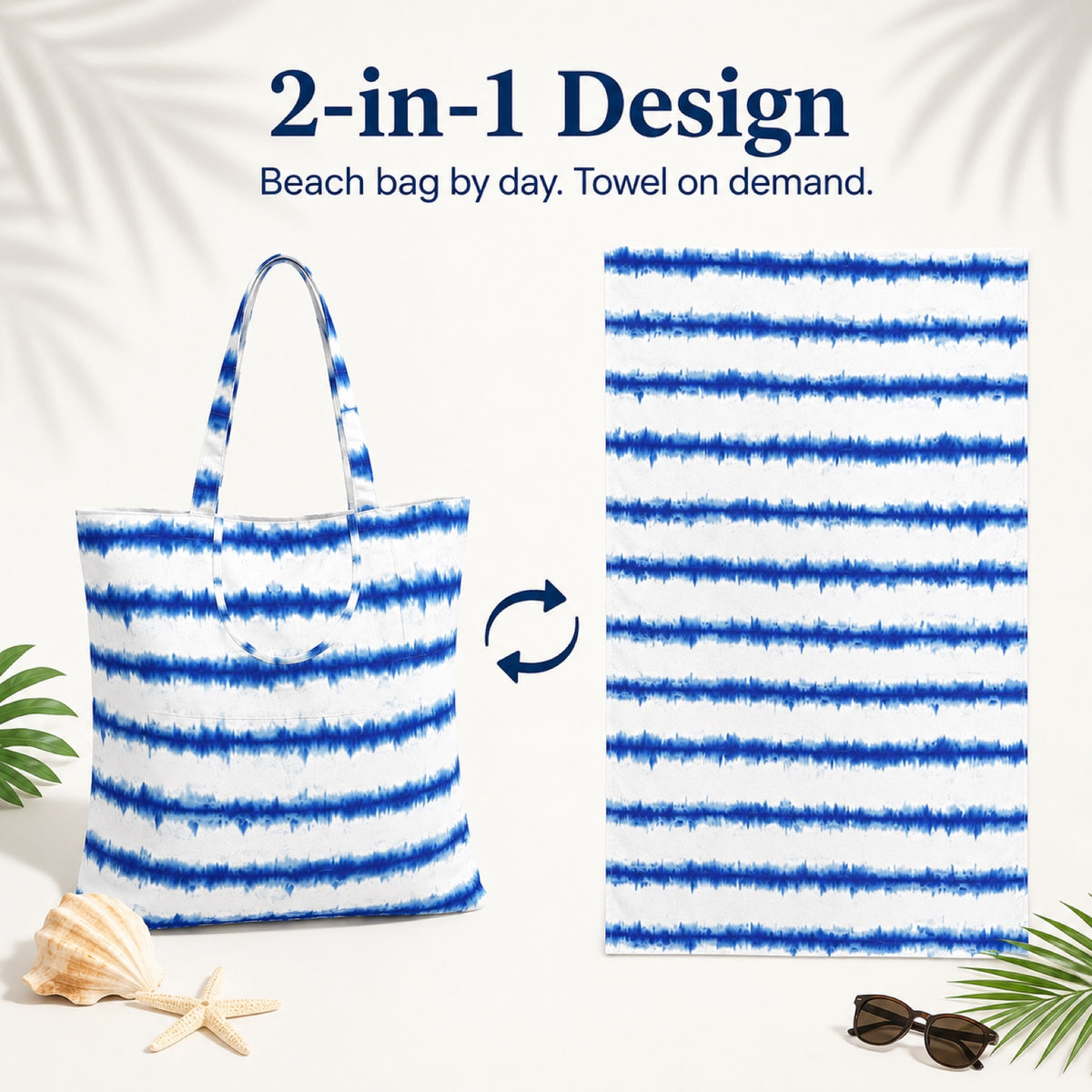 INDIGO | 2-in-1 design bag converts to towel