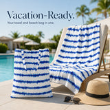 INDIGO | Vacation ready poolside with the Indigo Tide bag and towel