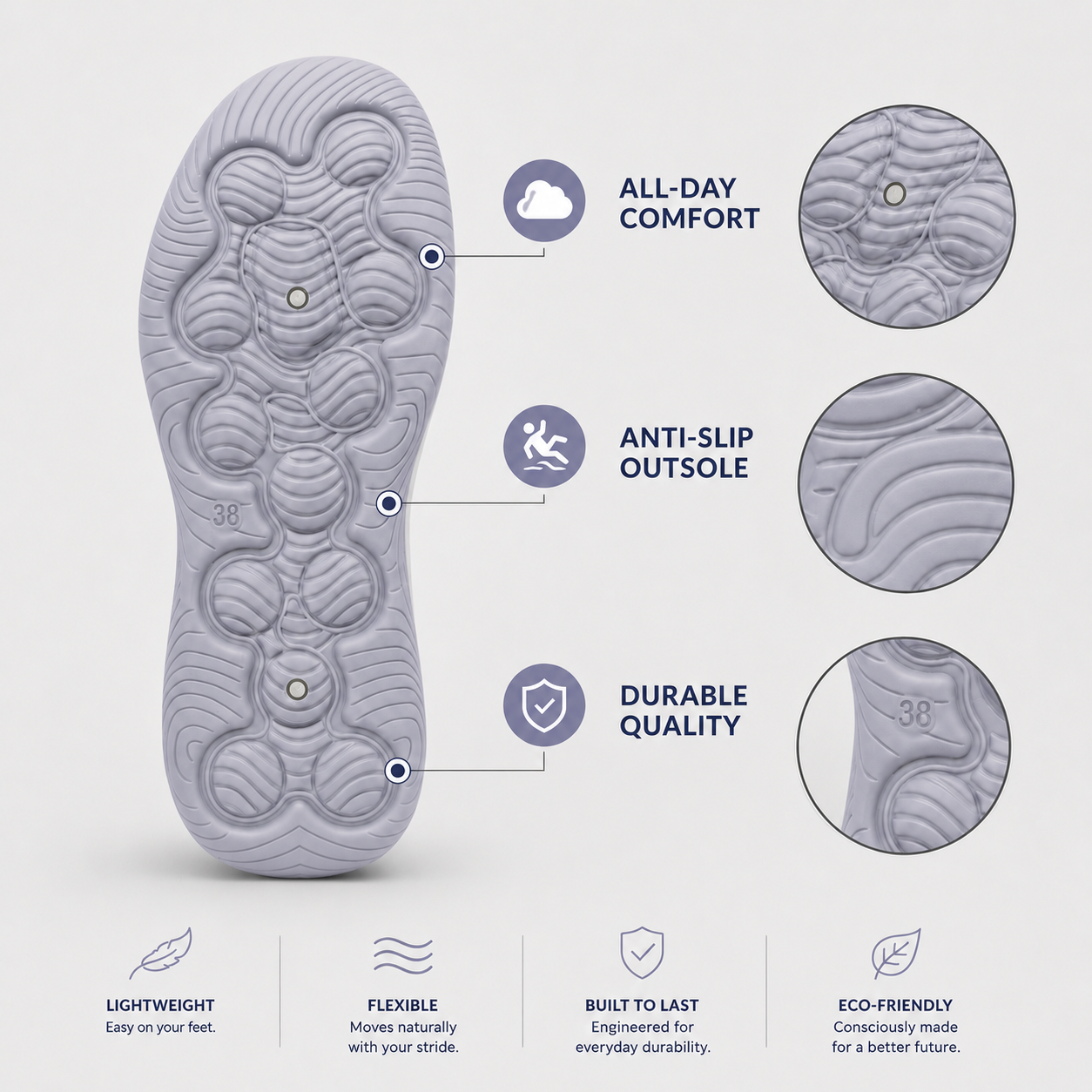 CloudEase Slip-Ons sole anatomy