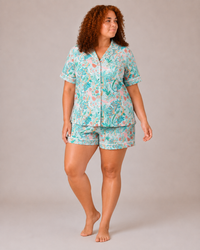 Tropicana Pop Pajama Set - Aqua Pop