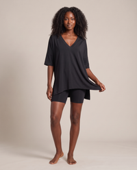 DreamFlow V-Neck Lounge Set - Black 3