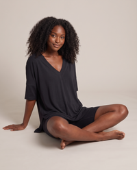 DreamFlow V-Neck Lounge Set - Black 4
