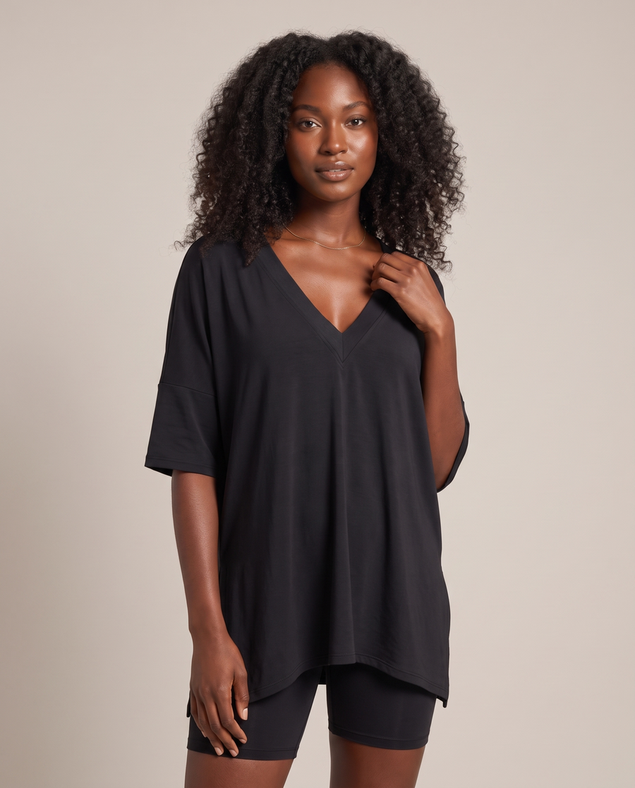 DreamFlow V-Neck Lounge Set - Black 5