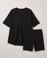 DreamFlow V-Neck Lounge Set - Black 8
