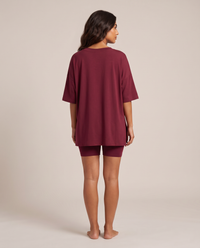DreamFlow V-Neck Lounge Set - Dark Red 6