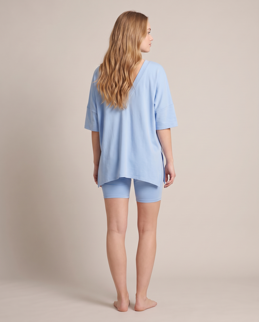 DreamFlow V-Neck Lounge Set - Moon Blue 6