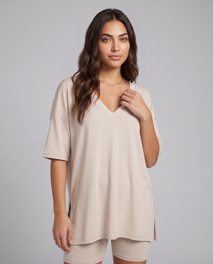 DreamFlow V-Neck Lounge Set - Off-White 5