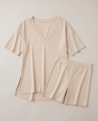 DreamFlow V-Neck Lounge Set - Off-White 7