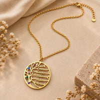 Gold | studio five name family tree necklace