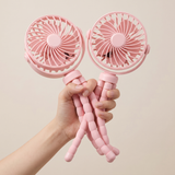 BreezyBuddy 360 Stroller Fan — Pink, handheld compact size