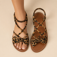 Sorella Bow Sandals - Leopard