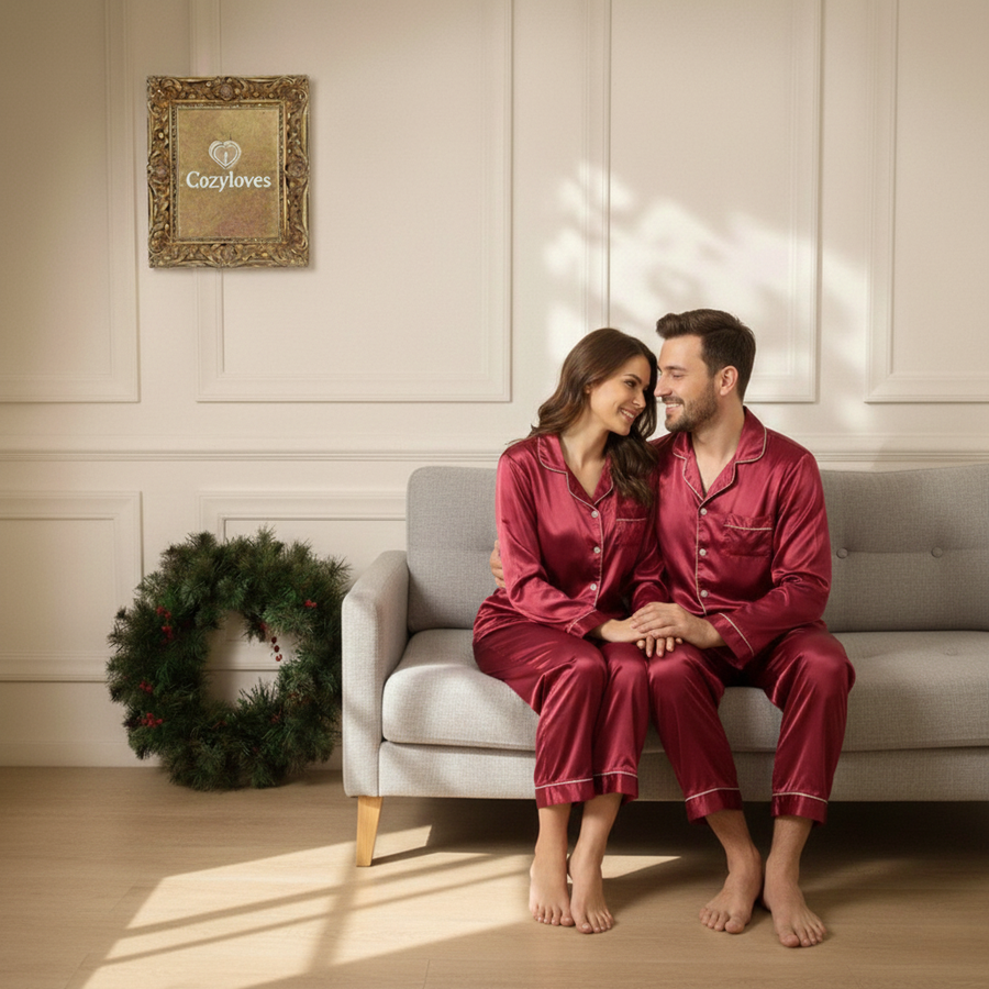 Luna Luxe Couple Set - Red