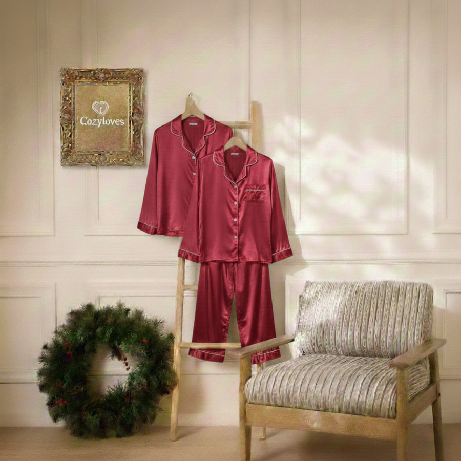Luna Luxe Couple Set - Red