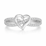 Infinity Heart Ring — dainty ring, view 7