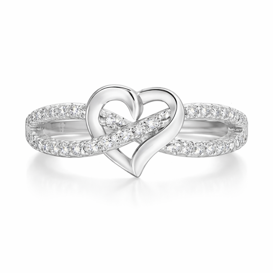Infinity Heart Ring — dainty ring, view 7