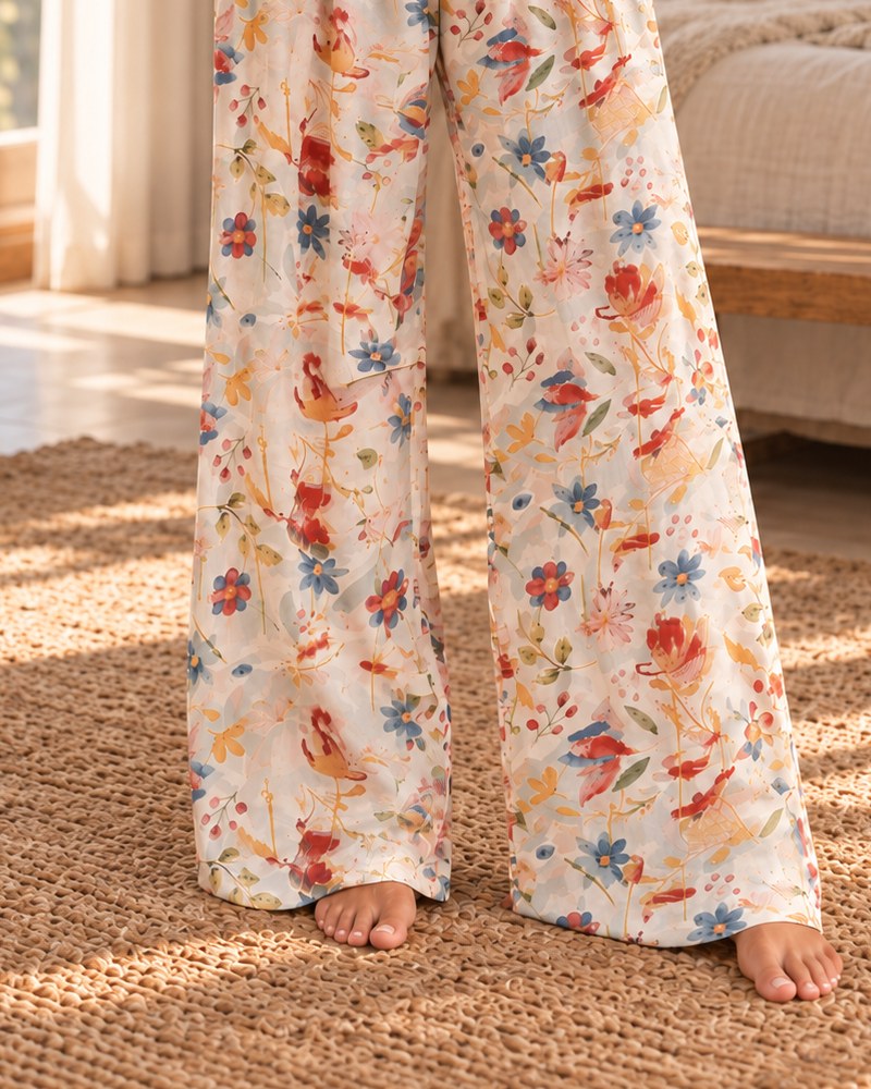 Swaggy Drift Pants in Meadow Floral — print close-up
