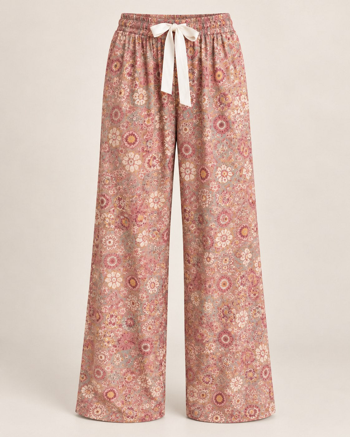 Swaggy Drift Pants in Rose Mosaic — flat lay