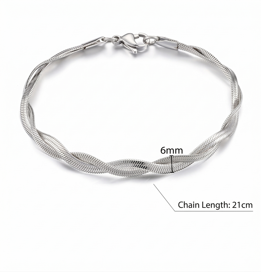Atlas Steel Bracelet — dainty bracelet, view 5