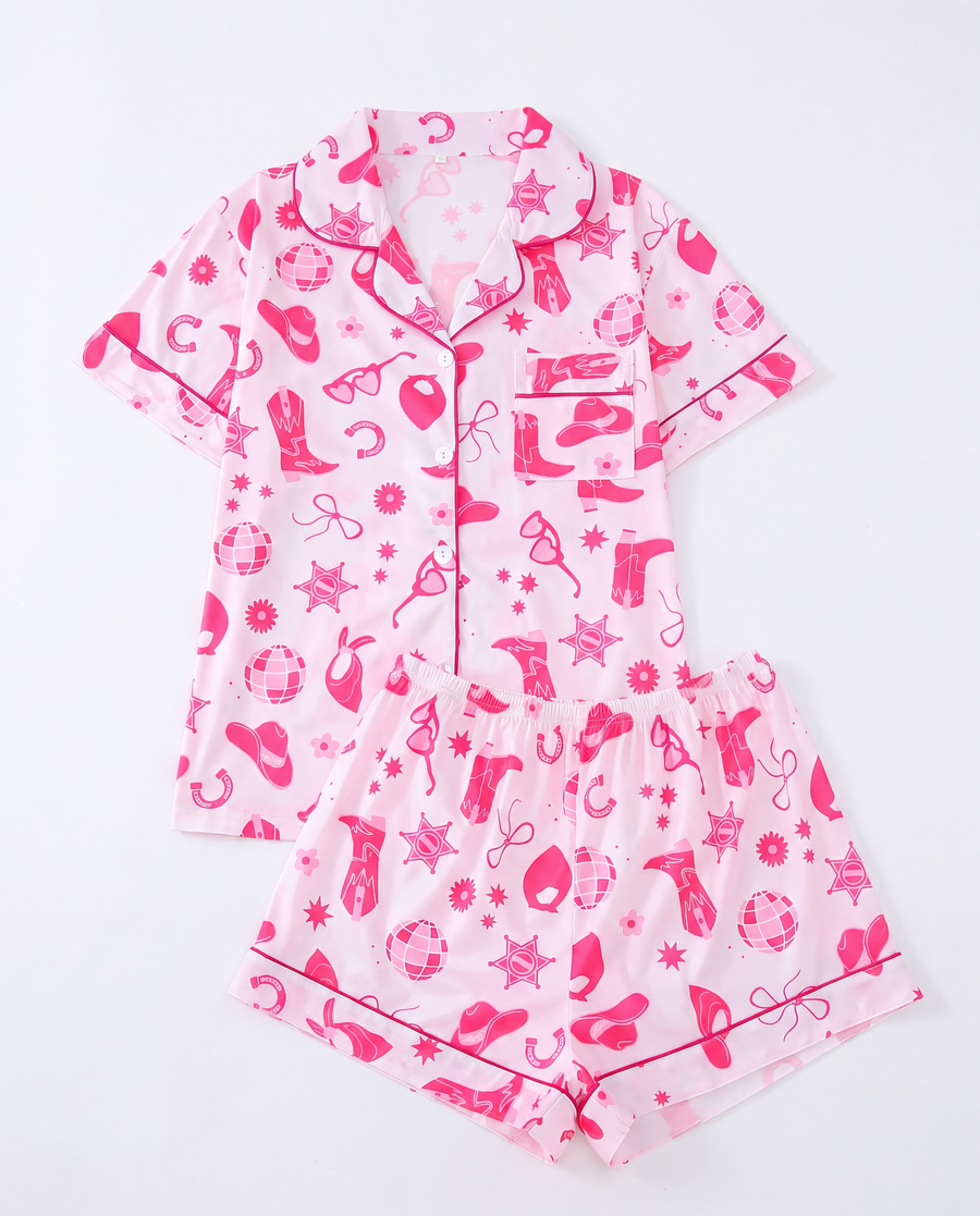Pink Cowgirl PJ Set