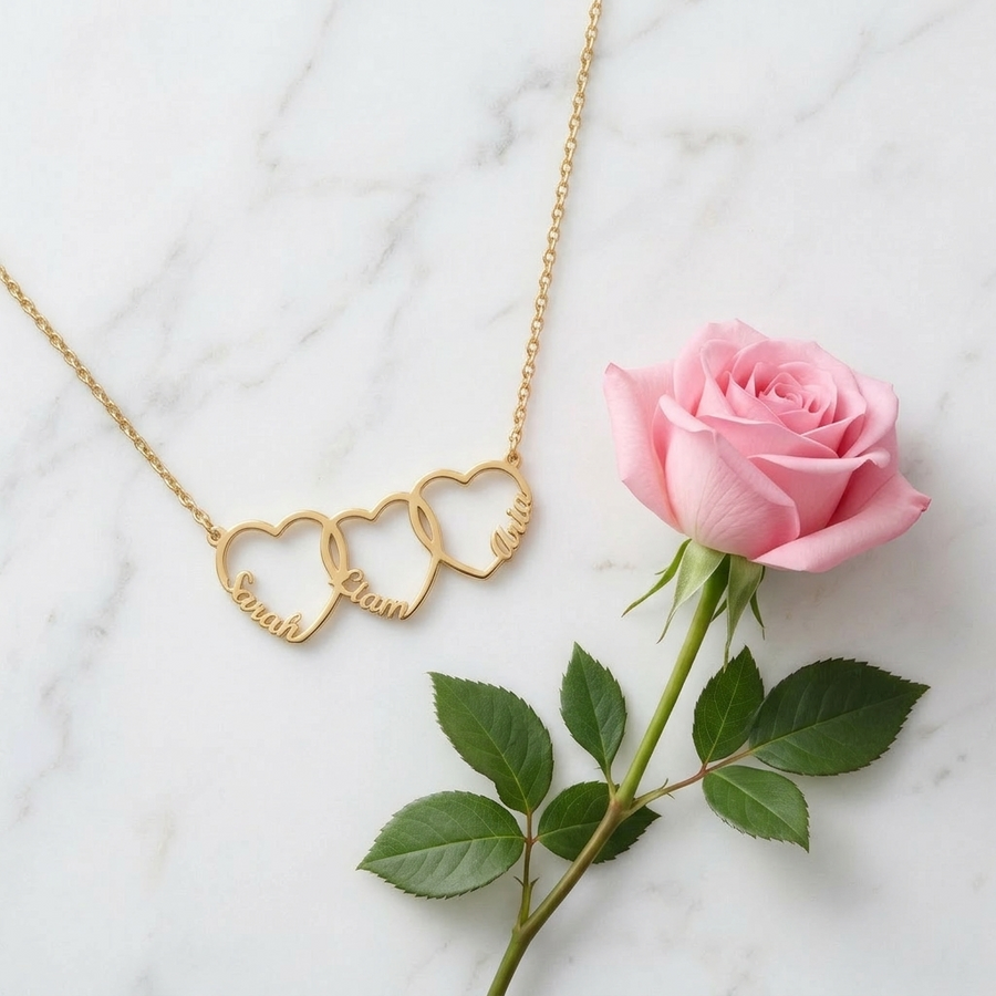 Personalized Love Necklace — dainty necklace, view 6