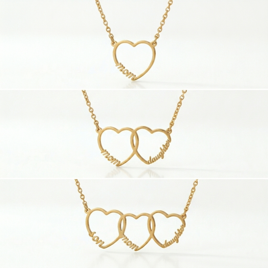 Personalized Love Necklace — dainty necklace, view 2