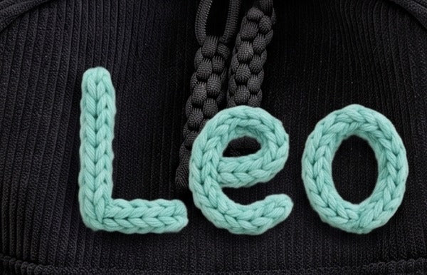 Clean print knitted lettering