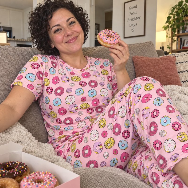 Review photo from Olivia P. wearing the Donut Delight Pajama Set